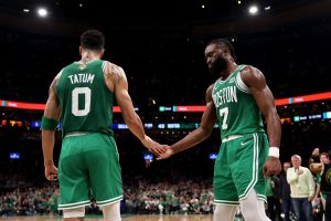 Celtics’ Jaylen Brown, Jayson Tatum have their banner in a city that demands nothing less
